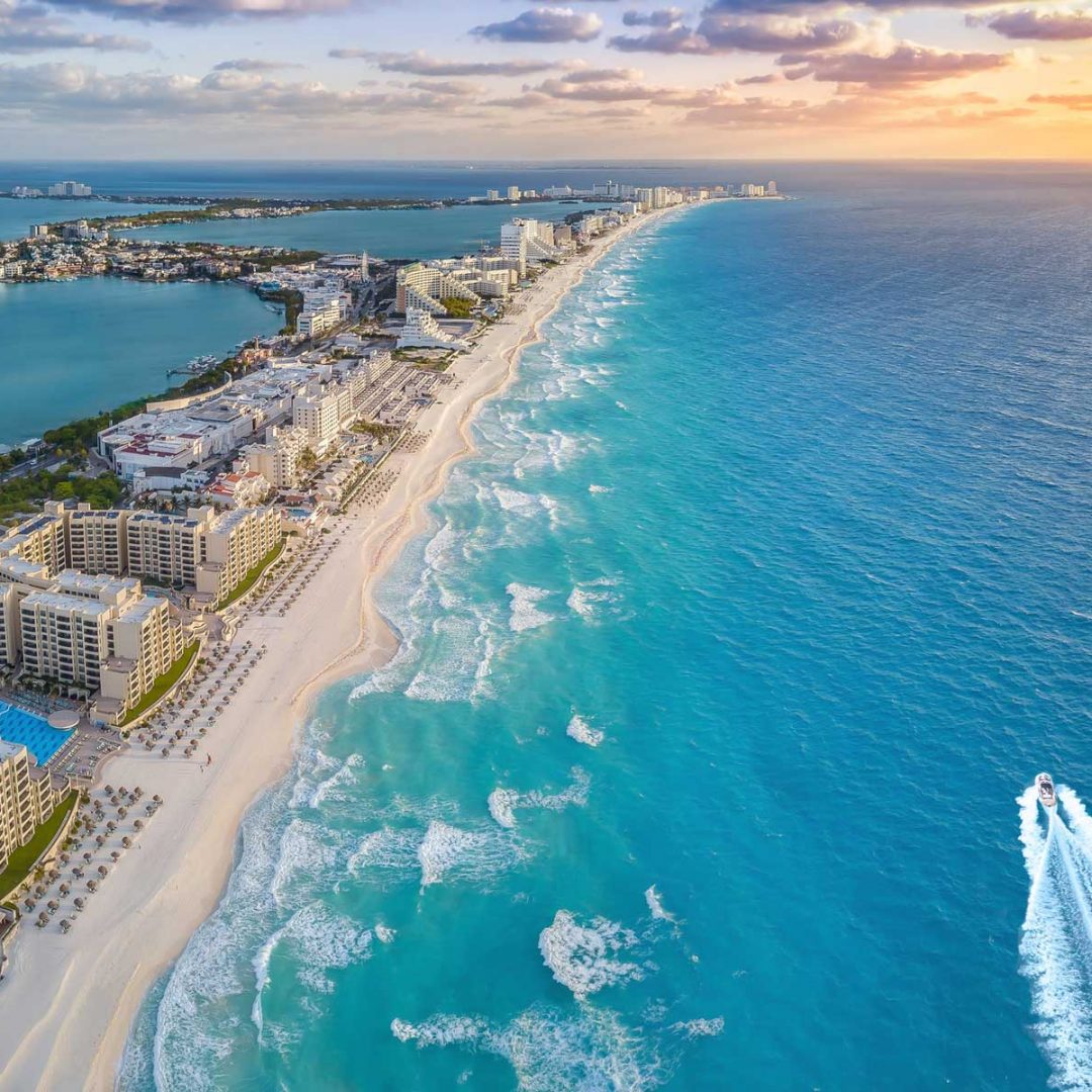 Cancun beach during summer